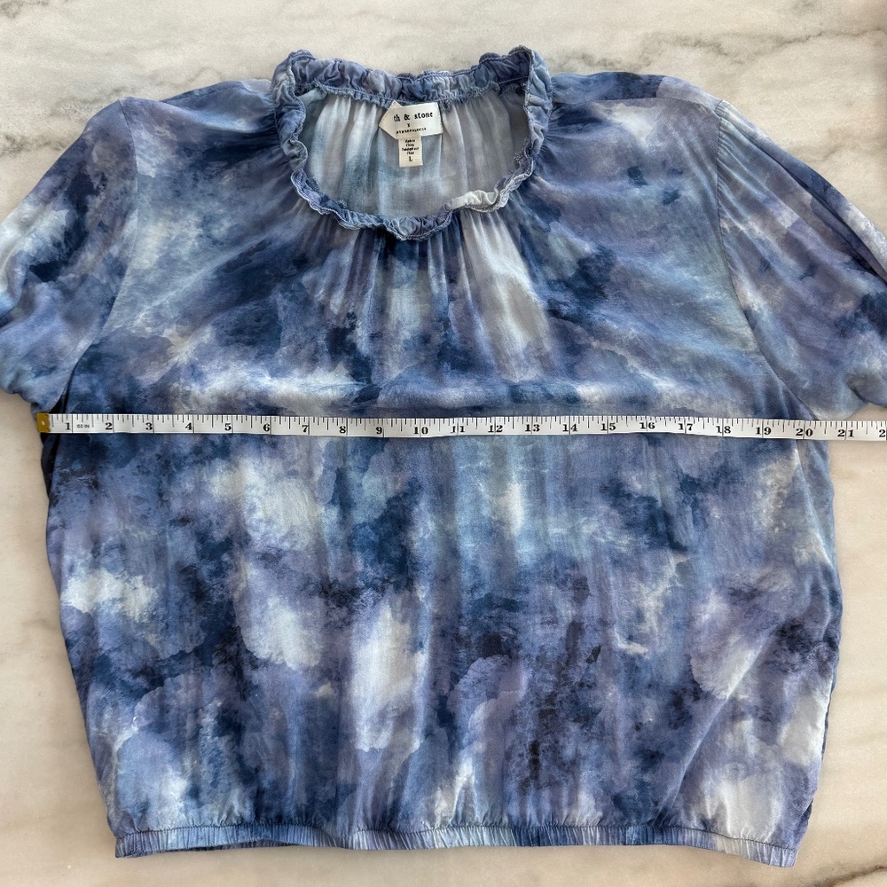 Anthropologie Cloth & Stone Chambray Button Down Shirt Women’s Size L - Picture 10 of 11